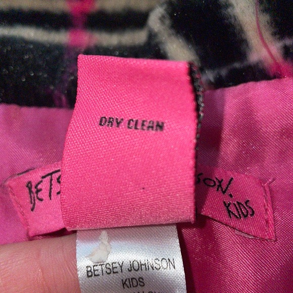 Betsy Johnson kids faux fur black/tan/pink coat/ cat purse lot - Picture 6 of 14